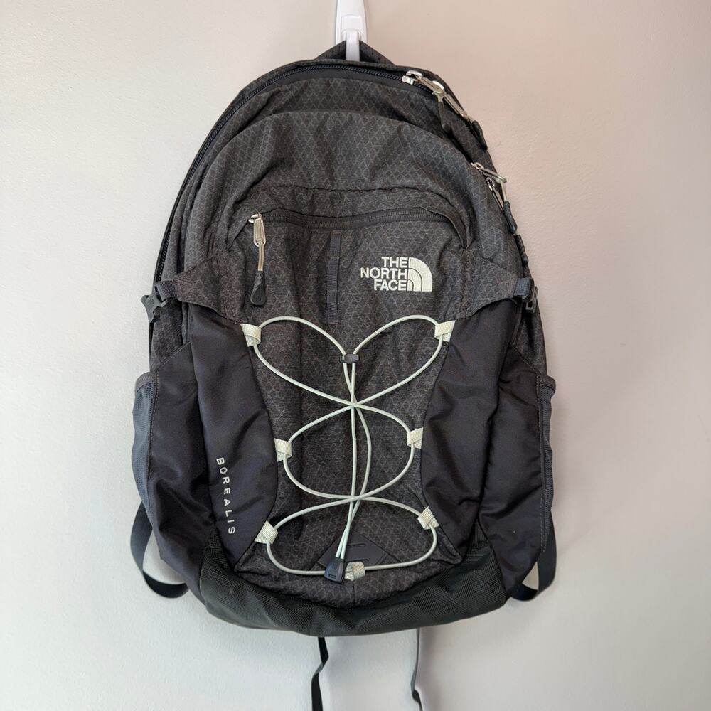 The North Face Women's Borealis Backpack Asphalt Grey Heather Subtle Green